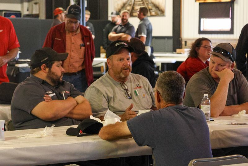 Combine owners talk settings at a Harvest Ready event